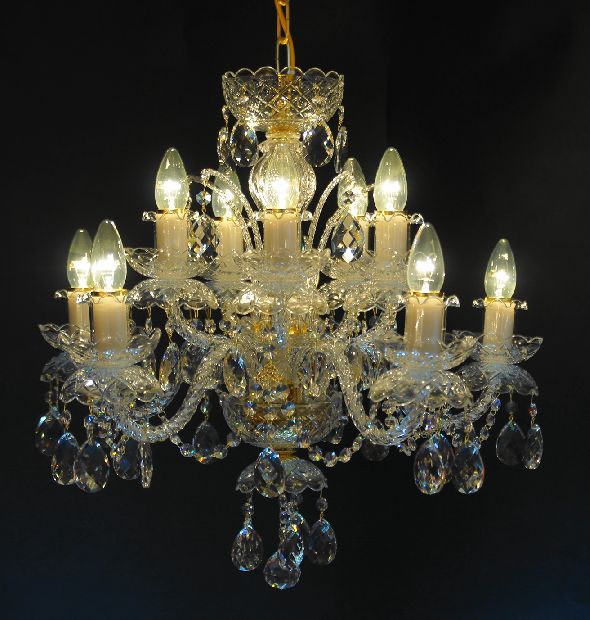 Stylish crystal chandelier - Lighting idea for the living room or over the dining room table